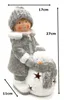 Winterkinder Mädchen und Jungen mit LED Schneemännern 16cm Produktbild-Vorschau 7