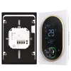 A digital thermostat shown from the front and back, with its internal wiring visible. Produktbild-Vorschau