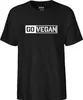 Huuraa Herren T-Shirt Go Vegan Modern XXL Black Bio Produktbild-Vorschau 2