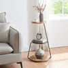Beistelltisch 'Sipoo' 74x46x37cm Walnussoptik / Marmoroptik Produktbild-Vorschau 1