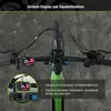 Close-up view of an electric mountain bike's handlebars and display. Produktbild-Vorschau
