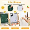 Doppelseitige Kindertafel aus Holz, höhenverstellbare 3 in Produktbild-Vorschau 2