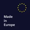 The image shows the European Union flag and the text 'Made in Europe'. Produktbild-Vorschau