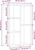 vidaXL Bücherregal Schwarz Eichen-Optik 50x25x80 cm Produktbild-Vorschau 8