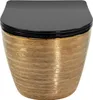 Wand-Wc Rea Carlo Mini Tornado Black/Brushed Gold Produktbild-Vorschau 3