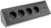 4-fach Steckdosenblock USB-A+C schwarz 250V/ 16A Produktbild-Vorschau 1