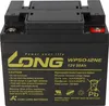 A black battery with yellow and white text and logos. Voir les images du produit