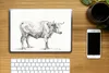 MuchoWow® Laptop Aufkleber Sticker Cover Stehender Stier, Produktbild-Vorschau 2