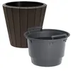 Runder Topf aus Holzimitat 54 L braun Ø 49 cm - stilvolle Produktbild-Vorschau 4