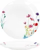 A white plate with a floral watercolor design. Produktbild-Vorschau