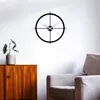 Opviq, Simple, Wanduhren, Schwarz, Metall, 49 x 49 cm Produktbild-Vorschau 1