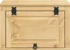A front view of a wooden cabinet with black metal hardware. Anteprima dell’immagine prodotto