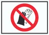 Handschuhe verboten Symbol Schild A4 (210x297mm) Produktbild-Vorschau 1