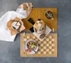 Knit Factory Tischset Block - Ecru/Ocker - 50x30 cm Produktbild-Vorschau 2