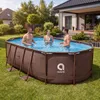 Ovaler Stahl-Super-Rattanpool 427 x 275 x 100 cm Produktbild-Vorschau 3
