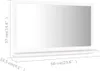 vidaXL Kúpeľňové zrkadlo biele 60x10,5x37 cm Drevený Náhľad obrázku produktu 7