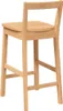 A wooden bar stool shown from a three-quarter rear view against a white background. Podgląd zdjęcia produktu