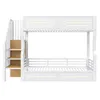 Merax Etagenbett Eisenbett 90x200cm mit LED und Treppe Produktbild-Vorschau 8