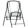 vidaXL Huśtawka Hollywood 124 cm stal czarna Podgląd zdjęcia produktu 5