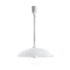 A white pendant lamp with a flexible neck and a textured shade, isolated on a white background. Produktbild-Vorschau
