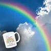 Regenbogen Kaffeebecher mit Spruch Danke für die Produktbild-Vorschau 3
