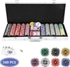 Jayseuw 500 pokerových žetonů pokerový kufřík pokerová sada Náhled obrázku produktu 9