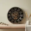 Wanduhr Kunststoff Mondex Ramsey 40x40x7 cm Schwarz/Messing Produktbild-Vorschau 5