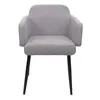 A single gray fabric chair with black legs is shown from the front against a white background. Náhled obrázku produktu