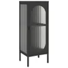 vidaXL Sideboard Noir 40x35x105 cm Verre et acier - Voir les images du produit 3