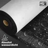 A roll of white material is shown diagonally across a dark background with water droplets and measurement markings. Produktbild-Vorschau