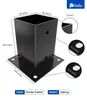 GeZu Impex Aufschraubbodenhülse 91 x 91 mm Schwarz Produktbild-Vorschau 2