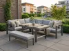 MeXo Gartenlounge Set Aluminium 5-teilig, L-Form Sofa mit Produktbild-Vorschau 2