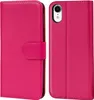 A pink flip case for a smartphone is shown open and closed, with the phone visible in the closed position. Produktbild-Vorschau