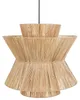 BELIANI Lampa wisząca naturalna słomiany klosz czarna Podgląd zdjęcia produktu 1