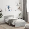 vidaXL Bettgestell mit Kopfteil Betongrau 100x200 cm Produktbild-Vorschau 2
