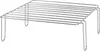 A metal rack with legs, isolated on a white background. Produktbild-Vorschau