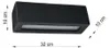 Kinkiet VEGA czarno-biały 1xE27x60W ceramika / gips Podgląd zdjęcia produktu 21