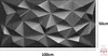 A 3D geometric wall panel with dimensions indicated. Anteprima dell’immagine prodotto