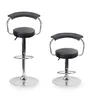 Aga Barhocker MR2037 Schwarz aus Kunstleder 360° drehbar Produktbild-Vorschau 2