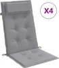 vidaXL Hochlehner-Auflagen 4 Stk. Grau Oxford-Gewebe Produktbild-Vorschau 1