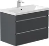 Badmöbel Via 80 SoftClose grafit mit grifflosen Schubladen Produktbild-Vorschau 3