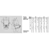 Technical drawing and specification table for an electrical connector. Anteprima dell’immagine prodotto
