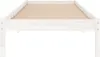 vidaXL Letto in legno massiccio di pino bianco 100x200 cm Anteprima dell’immagine prodotto 8