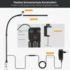 LED Schreibtischlampe,80cm Doppelkopf klemmbar Dimmbar für Produktbild-Vorschau 5