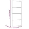 vidaXL Drzwi wewnętrzne czarne 83x201,5 cm szkło hartowane Podgląd zdjęcia produktu 8