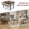 Puluomis Uitschuifbare Eettafel, 110-149 cm verstelbaar, Productafbeelding-voorbeeld 7
