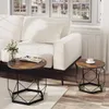 WOLTU Couchtisch 2er Set, mit runder Tischplatte, aus Produktbild-Vorschau 2