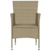 vidaXL Chaises de jardin 2 pcs. Poly rotin beige Voir les images du produit 6