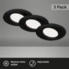 3 x Briloner LED Einbauleuchten Schwarz rund Ø10,6cm IP23 Produktbild-Vorschau 2