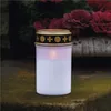 LED hřbitovní svíčka, 12,5 cm, 2x C, venkovní i vnitřní, vintage, časovač Náhľad obrázku produktu